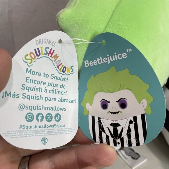 NEW BEETLEJUICE & SANDWORM 10" JAZWARES ORIGINAL SQUISHMALLOWS COLLECTIBLE PLUSH - Picture 7 of 8